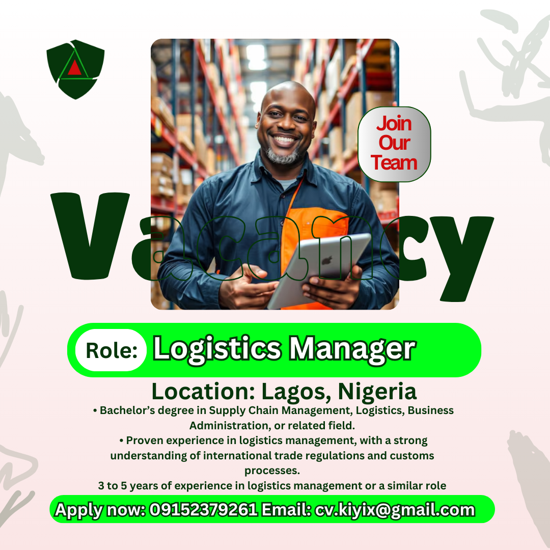 NOW HIRING LOGISTICS MANAGER